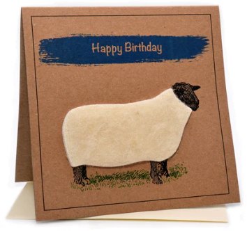 Lambacraft Sheep Happy Birthday Card