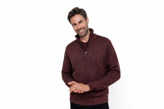 Carabou Carabou Mike Zip Fleece Lnd Cardigan Wine