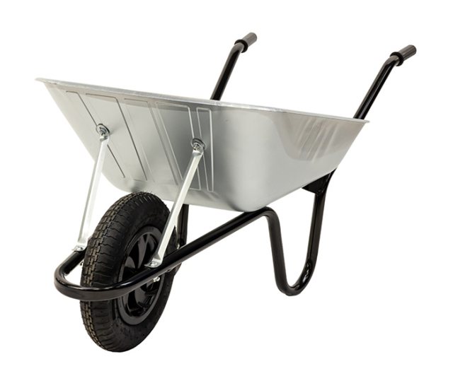 Walsall Vanguard LT Galvanised Pneumatic Wheelbarrow 90L