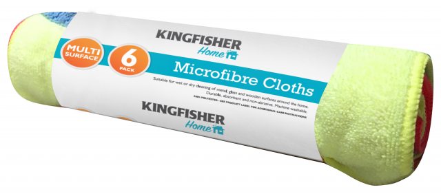 Kingfisher Microfibre Cloths 6 Pack