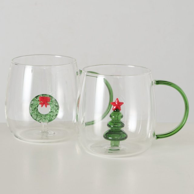 BOLTZE Boltze Siona Glass Mug 400ml Assorted