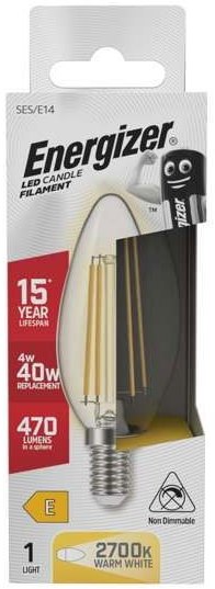 Energizer Energizer LED Fila E14 Candle Bulb 4w
