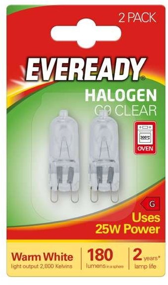 Eveready Mains G9 Capsule Bulb 2 Pack