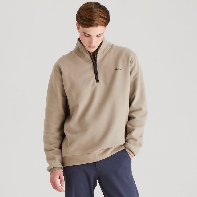 Ridgeline Ridgeline Brancaster 1/4 Zip Sweatshirt Roasted Cashew