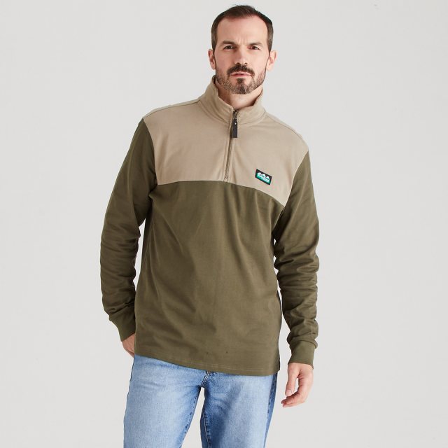 Ridgeline Ridgeline Salthouse 1/4 Zip Top Ivy Green