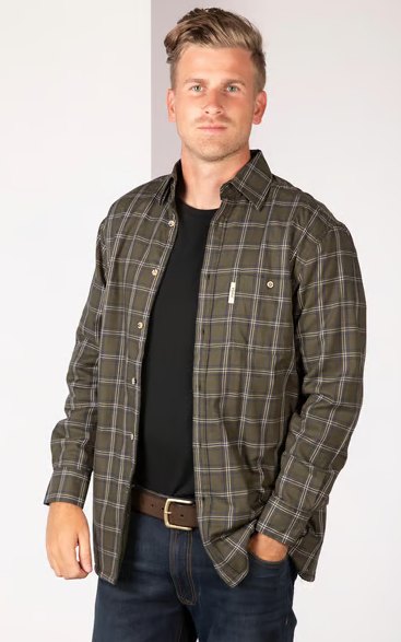 Rydale Rydale Fleece Lined Shirt Dark Olive