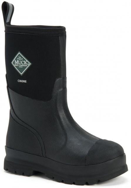 Muck Boot Muck Boots Unisex Chore Classic Mid Patterned Wellington Black