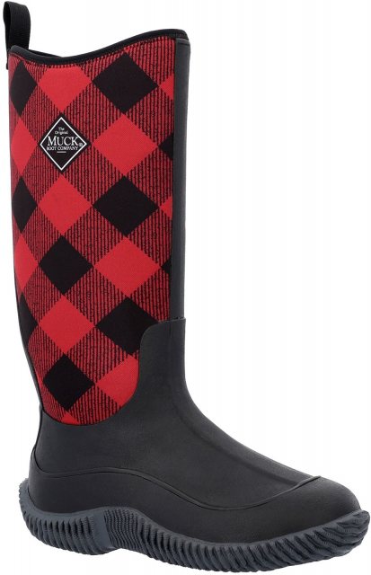 Muck Boot Muck Boots Ladies Hale Tall Wellington Black/Buffalo Plaid