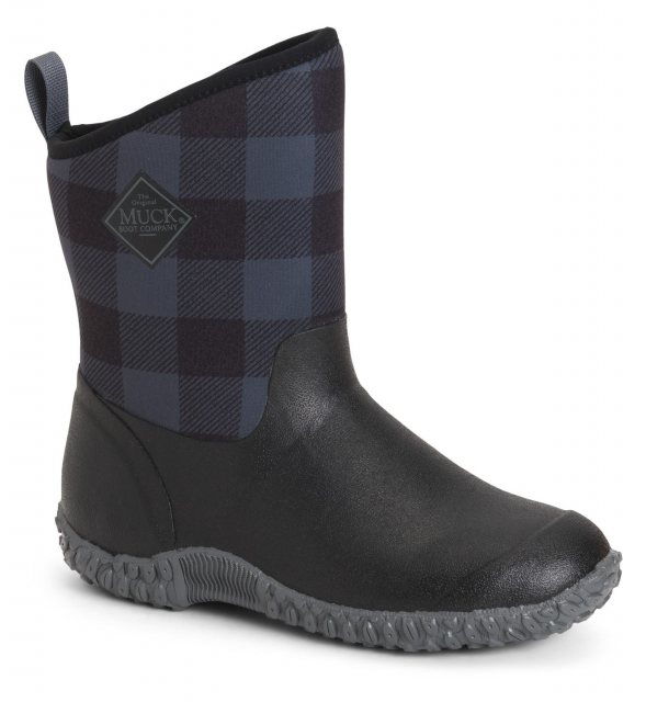 Muck Boot Muck Boots Ladies' Muckster II Mid Wellington Black/Grey Plaid