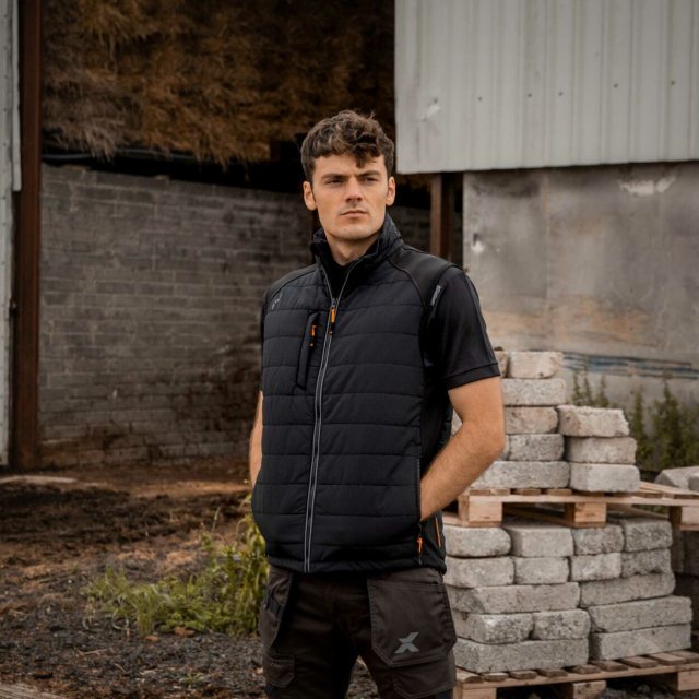 Xpert Workwear Xpert Pro Rip-Stop Panelled Bodywarmer Black