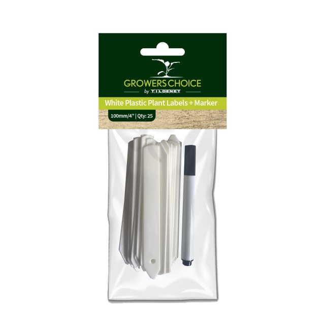 Tildenet Plant Labels 10cm 25 Pack With Pen