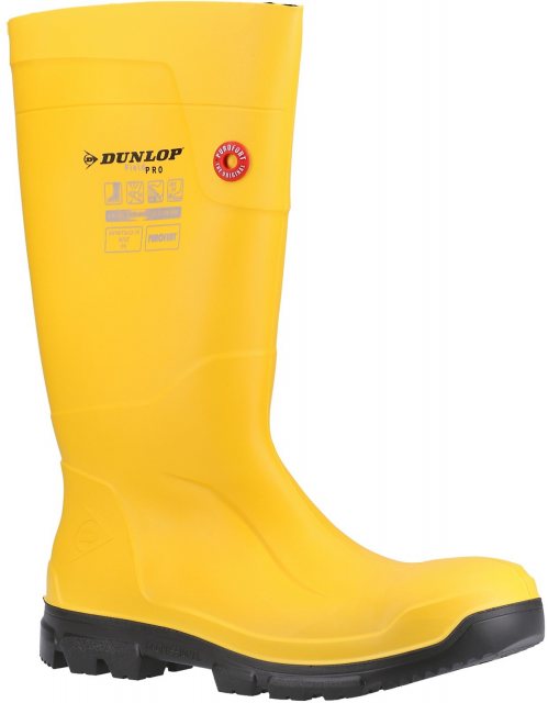 Dunlop Dunlop Unisex Purofort FieldPro Full Safety Wellington Yellow/Black