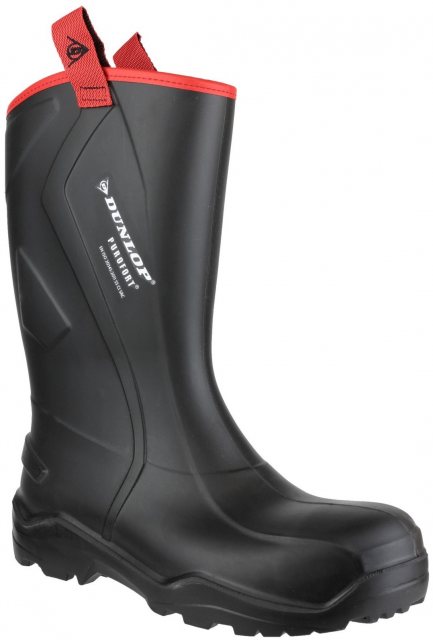 Dunlop Dunlop Men's Purofort+ Rugged Full Safety Wellington Black