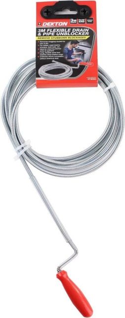 Dekton Flexible Drain & Pipe Unblocker 3m