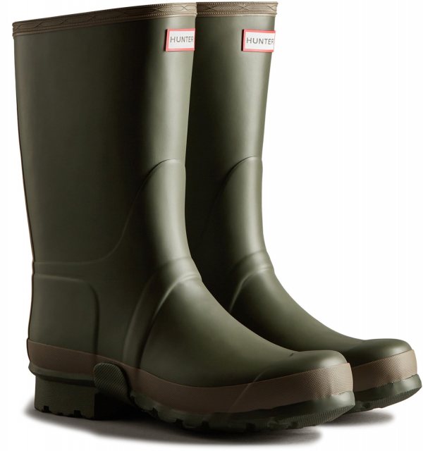 Hunter Hunter Men's Gardener Wellington Dark Olive/Clay