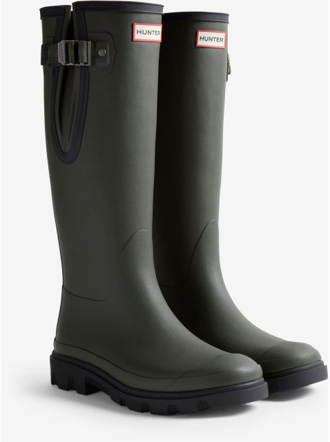 Hunter Hunter Ladies' Downpour Adjustable Wellington Dark Olive/Black