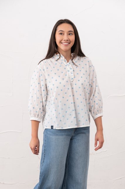 Lighthouse   Lighthouse Thea Blouse Blue Dot