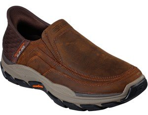 Skechers Skechers Respected Elgin Wide Trainer Dark Brown