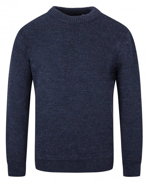 J M Cooper JM Cooper Hillwalker Crew Jumper Denim Mix