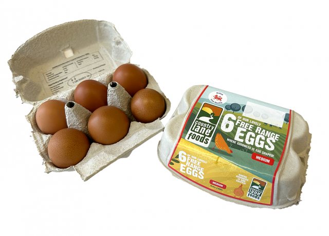 Country Lane Free Range Medium Eggs 6 Pack