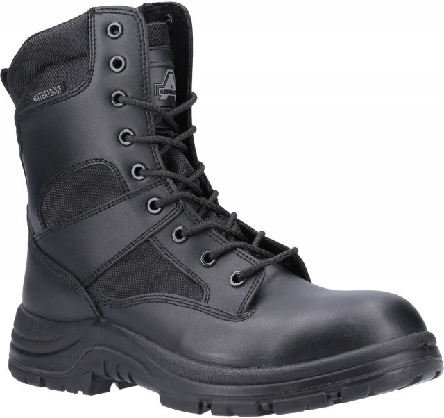 Amblers Amblers Men's Combat Hi Leg Waterproof Metal Free Safety Boot Black
