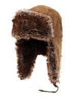 SSP Hats Men's Faux Leather Trapper Hat Brown