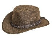 SSP Hats Wax Oil Hat With Leather Braided Band