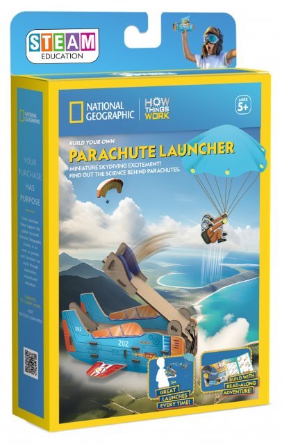 National Geographic How Things Work Build Your Own Parachute Launcher