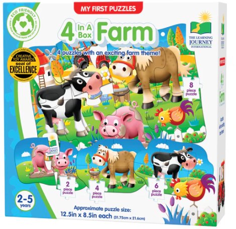 My First Puzzle 4 In A Box Farm Jigsaw Puzzle