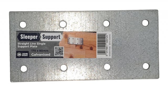 John George John George Galvanised Straight Sleeper Support 170mm x 80mm
