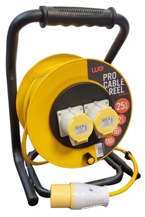 Westminster Electrical Pro Heavy Duty Drum Reel 2 Gang 16a 25m