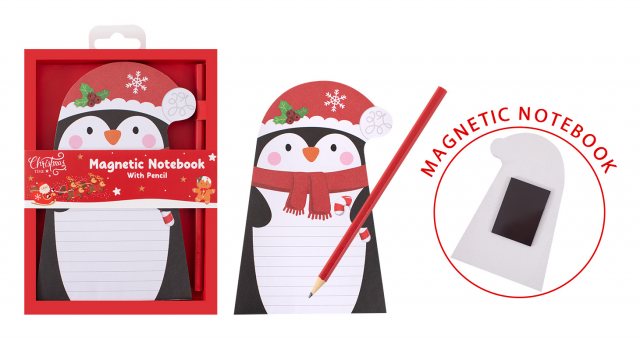 Christmas Magnetic Notepad With Pencil