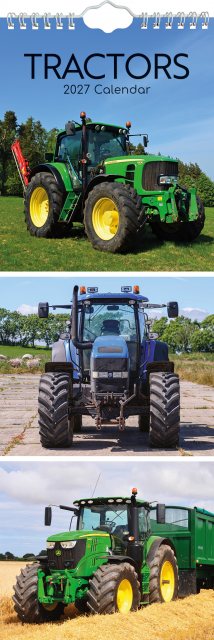 Gifted Stationary Slimline Tractors Calendar 2027