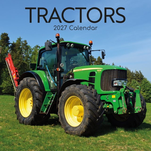 Gifted Stationary Square Tractors Calendar 2027