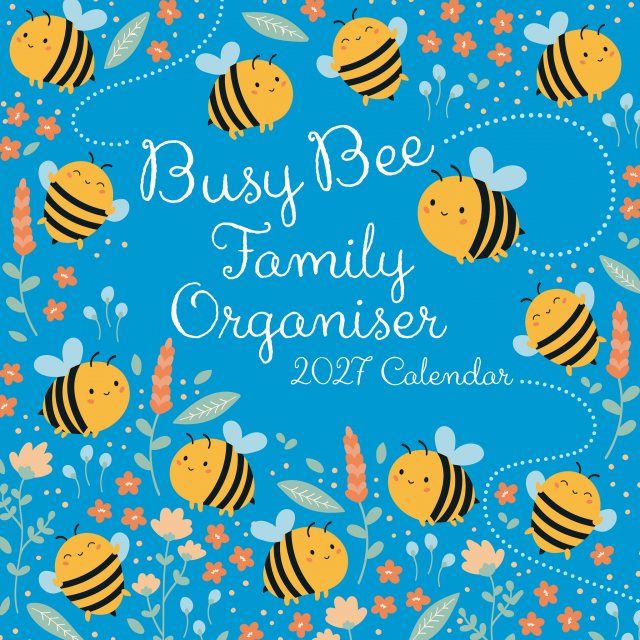 Gifted Stationary Square Busy Bee Organiser Calendar 2027