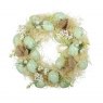 WREATH EASTER 30CM PASTEL GRN EGGS/FLOWER