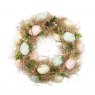 WREATH EASTER 30CM PASTEL EGGS/NAT GRASS