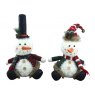SNOWMAN SITTING 39CM ASST