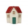 HOUSE STONEWARE 13CM RED ROOF LED WW