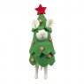 MOUSE XMAS TREE 15CM HANGING FELT