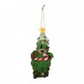 BEAR XMAS TREE 14CM HANGING FELT