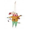 MOUSE STRING LIGHTS 12CM HANGING FELT