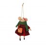 MOUSE BOW 13CM HANGING FELT