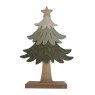 Apac Felt Green Tree On Wooden Stand