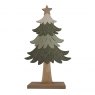 Apac Felt Green Tree On Wooden Stand