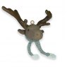 REINDEER HEAD W/GRN SCARF 40CM