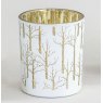 Apac Tree Patterned Glass White