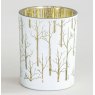 Apac Tree Patterned Glass White