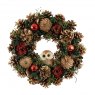 WREATH BIRD CONES 36CM BAUBLES/OWL