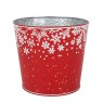 Apac Red Snowflake Planter With Liner